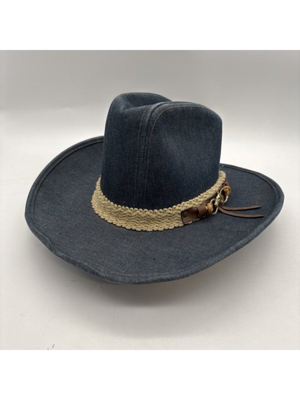 United Hatters Denim Western Cowboy Hat, vintage hat, Large